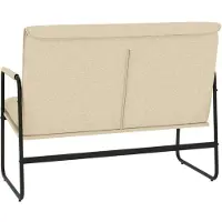 vidaXL Bankje 100x64x80 cm stof crèmekleurig