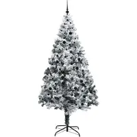 vidaXL Kunstkerstboom Wit 240 cm PVC en Staal en Kunststof