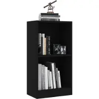 vidaXL Boekenkast 40x24x75 cm bewerkt hout zwart