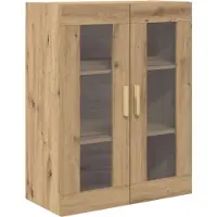 vidaXL Highboard Artisan Eiken 69,5 x 34 x 180 cm Bewerkt hout
