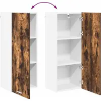 vidaXL Hangkast Rook Eiken 40 x 31 x 100 cm Bewerkt hout