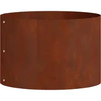 vidaXL Plantenring Roestig 30 x 30 x 20 cm weervast staal