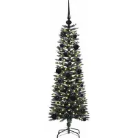 vidaXL Kunstkerstboom met 150 LED Groen 120 cm PVC en Plastic en Staal