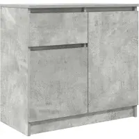 vidaXL Dressoir met lade 71x35x65 cm spaanplaat betongrijs