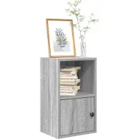 vidaXL Boekenkast 31x24x52 cm bewerkt hout grijs sonoma eikenkleurig