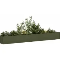vidaXL Plantenbak 360x40x40 cm koudgewalst staal olijfgroen