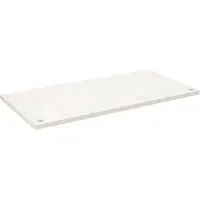 vidaXL Bureaublad 100x50x2,5 cm massief grenenhout wit