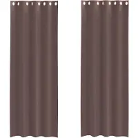 vidaXL Gordijnen voile met doorvoertules 2 st 140x300 cm bruin