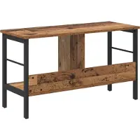 vidaXL Boekenplank 2-laags 82 x 32 x 144.5 cm Bewerkt hout Oud Hout