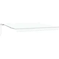vidaXL Uitschuifbare luifel Wit 400 × 300 cm Polyester en Aluminium