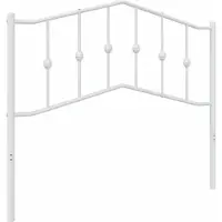 vidaXL Vervangend hoofdbord 107 cm metaal wit