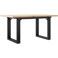 vidaXL Salontafel O-frame 80x50x40 cm massief grenenhout en staal
