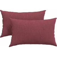 vidaXL Zitkussens 2 st Stof Wijnrood 50 x 30 cm