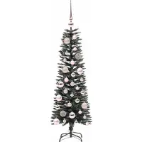 vidaXL Kunstkerstboom met 150 LED Groen 120 cm PVC en Plastic en Staal