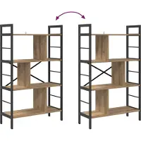 vidaXL Boekenplank 7-laags 75 x 30 x 123,5 cm Bewerkt hout