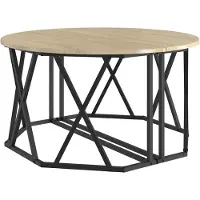 vidaXL Salontafel Sonoma Eik 80 x 80 x 42 cm Engineered hout en staal