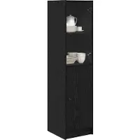 vidaXL Highboard Zwart Eiken 35 x 37 x 142 cm Bewerkt hout