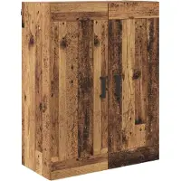 vidaXL Highboard 2 st Oud Hout 69,5 x 34 x 180 cm Bewerkt hout
