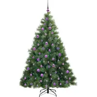 vidaXL Kunstkerstboom met 300 LED met standaard Groen 180 cm PE en PVC