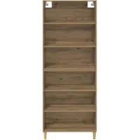 vidaXL Highboard Artisan Eiken 69,5 x 32,5 x 180 cm Bewerkt hout