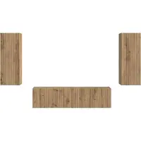 vidaXL Tv-meubelset 2 st Artisan Eiken Bewerkt hout