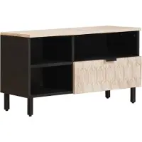 vidaXL TV Kast Witte Was Afwerking 80 x 33 x 46 cm Massief Mango Hout