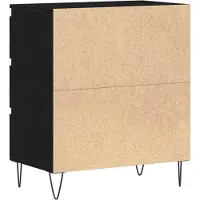 vidaXL Dressoir Zwart Eiken 60 x 35 x 70 cm Bewerkt hout