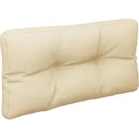 vidaXL Palletkussen 80x40x12 cm stof beige