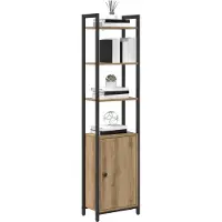 vidaXL Boekenkast 6-laags 40 x 24 x 161 cm Bewerkt hout Artisan Eiken