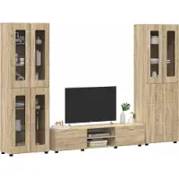 vidaXL Tv-meubelset FLORIN 3 st Sonoma Eik Bewerkt hout