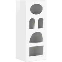 vidaXL Dressoir ELST Hoogglans wit 40 x 35 x 100,5 cm Bewerkt hout