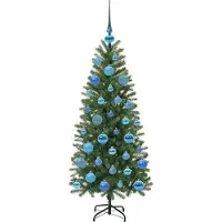 vidaXL Kunstkerstboom met 150 LED met standaard Groen 120 cm PE en PVC