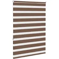 vidaXL Zebra rolgordijn 105x150 cm stofbreedte 100,9cm polyester bruin