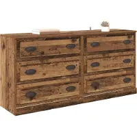 vidaXL Dressoirs 2 pcs Oud Hout 70 x 35,5 x 67,5 cm Bewerkt hout