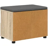 vidaXL Hallenbank Sonoma Eik 60 x 38 x 46 cm Geengineerd Hout en Stof