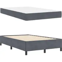 vidaXL Bedframe Donkergrijs 120 x 200 cm Stof