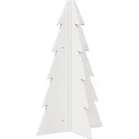 vidaXL Kerstdecoratie kerstboom 69,5 cm massief grenenhout wit