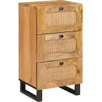 vidaXL Dressoir met lade Bruin 40 x 33 x 75 cm Massief Mango Hout