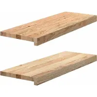 vidaXL Vensterbanken 2 st onbehandeld 70x25x2 cm massief eikenhout