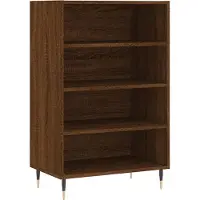 vidaXL Hoge kast 57x35x90 cm bewerkt hout bruin eikenkleur