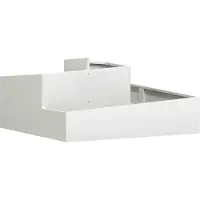 vidaXL Plantenbak Wit 100 x 100 x 50 cm Koudgewalst staal