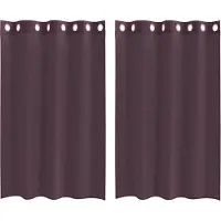 vidaXL Gordijnen Voile met doorvoertules 2 st 140x175 cm paars