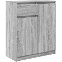 vidaXL Dressoir met lade 71x35x84 cm spaanplaat grijs Sonoma