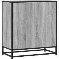 vidaXL Dressoir 68x35x76 cm bewerkt hout en metaal grijs sonoma