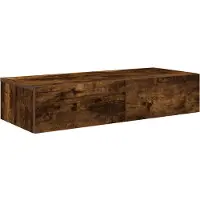 vidaXL Wandschap met lades 80x33x17 cm bewerkt hout gerookt eikenkleur