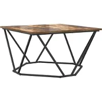 vidaXL Salontafel Rook Eiken 80 x 80 x 45 cm Engineered hout en staal