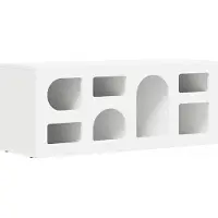 vidaXL TV Kast ELST 100 x 35 x 40 cm Wit Bewerkt hout