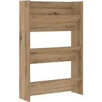 vidaXL Schoenenkast 60 x 18 x 90 cm Bewerkt hout Artisan Eiken