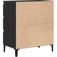 vidaXL Dressoir Zwart Eiken 60 x 35 x 70 cm Bewerkt hout
