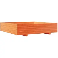 vidaXL Plantenbak 110x110x26,5 cm massief grenenhout wasbruin